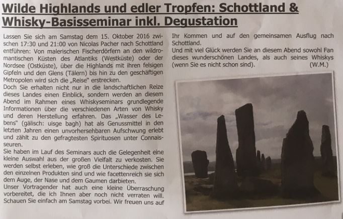Schottland Artikel Wolfgang